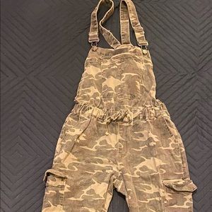 Camo overalls with jogger style leggings